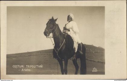 CPA Tripolis Tripoli Libyen, Tripoli Italiana, Costumi Tripolitani, Arabo