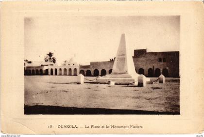 CPA AK OUARGLA PLACE MONUMENT FLATTERS ALGERIA (1435613)