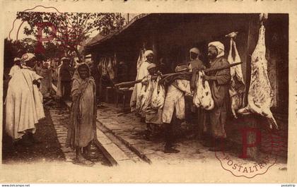 ARGELIA. ALGERIE. BOU SAADA UNE BOUCHERIE INDIGENE