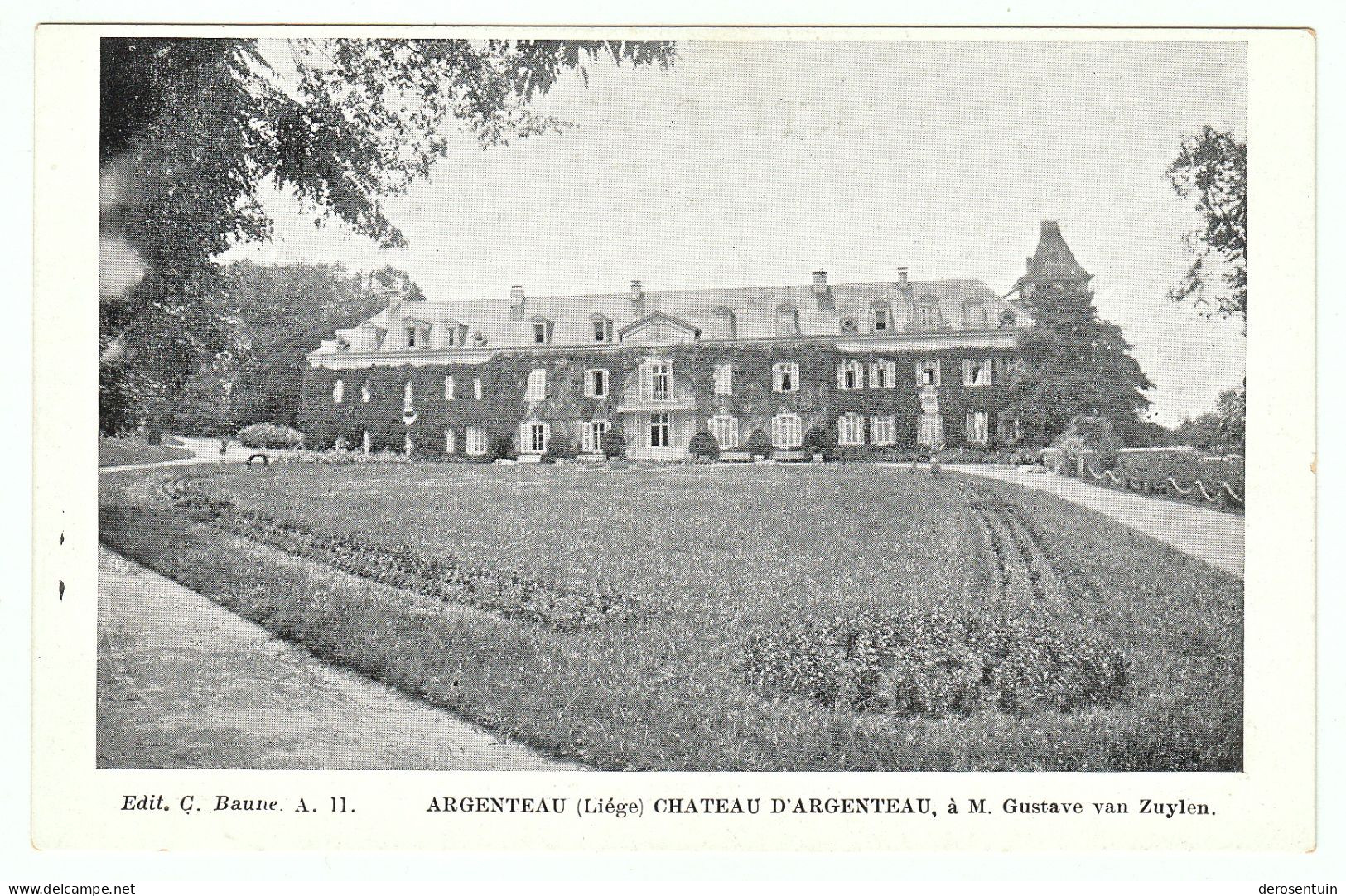 Argenteau Liége Château d'Argenteau, à M. Gustave van Zuylen [Edit G Baune A 11 Imp L van der Aa Visé Wezet kasteel het]