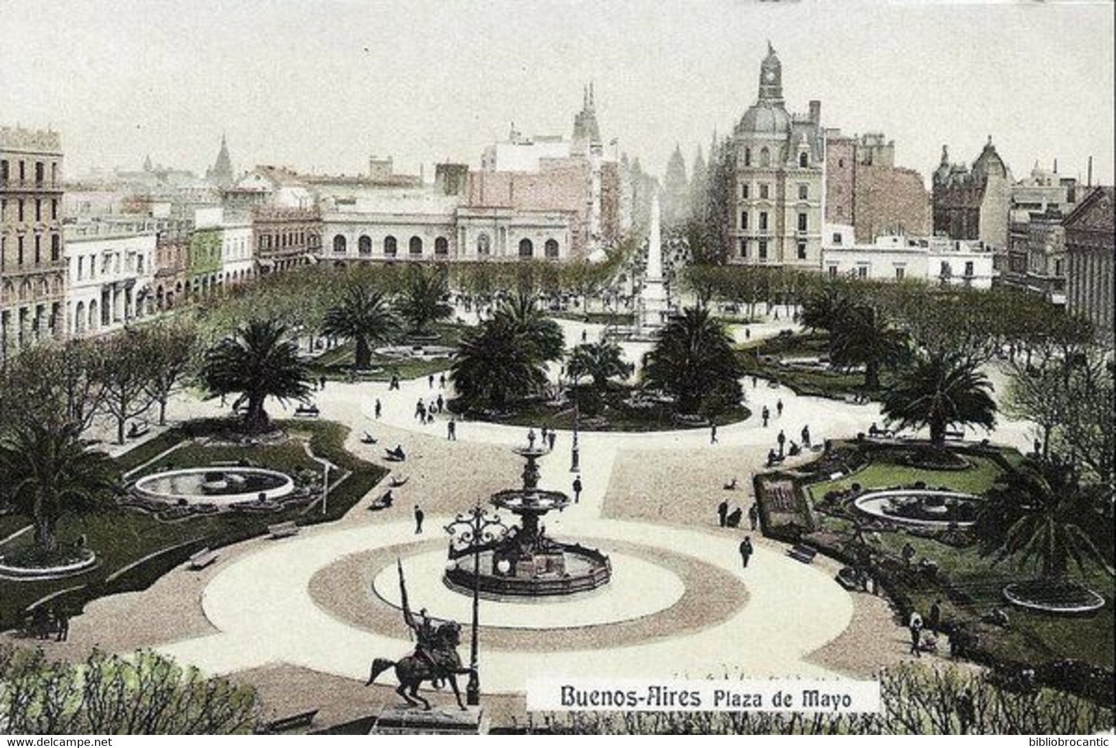 ARGENTINA - 3 TARJETAS POSTAL, LITOGRAFIA  -  BUENOS AIRES < PLAZA DE MAYO+ PLAZA MAYO,COSTADO NORTE