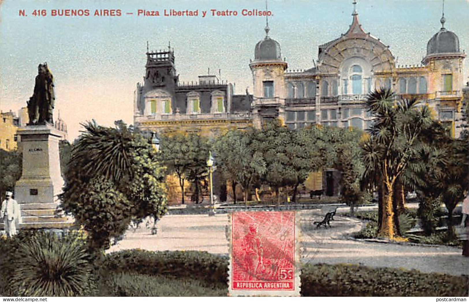 Argentina - BUENOS AIRES - Plaza Libertad y Teatro Coliseo - Ed. Z. Fumagalli 416