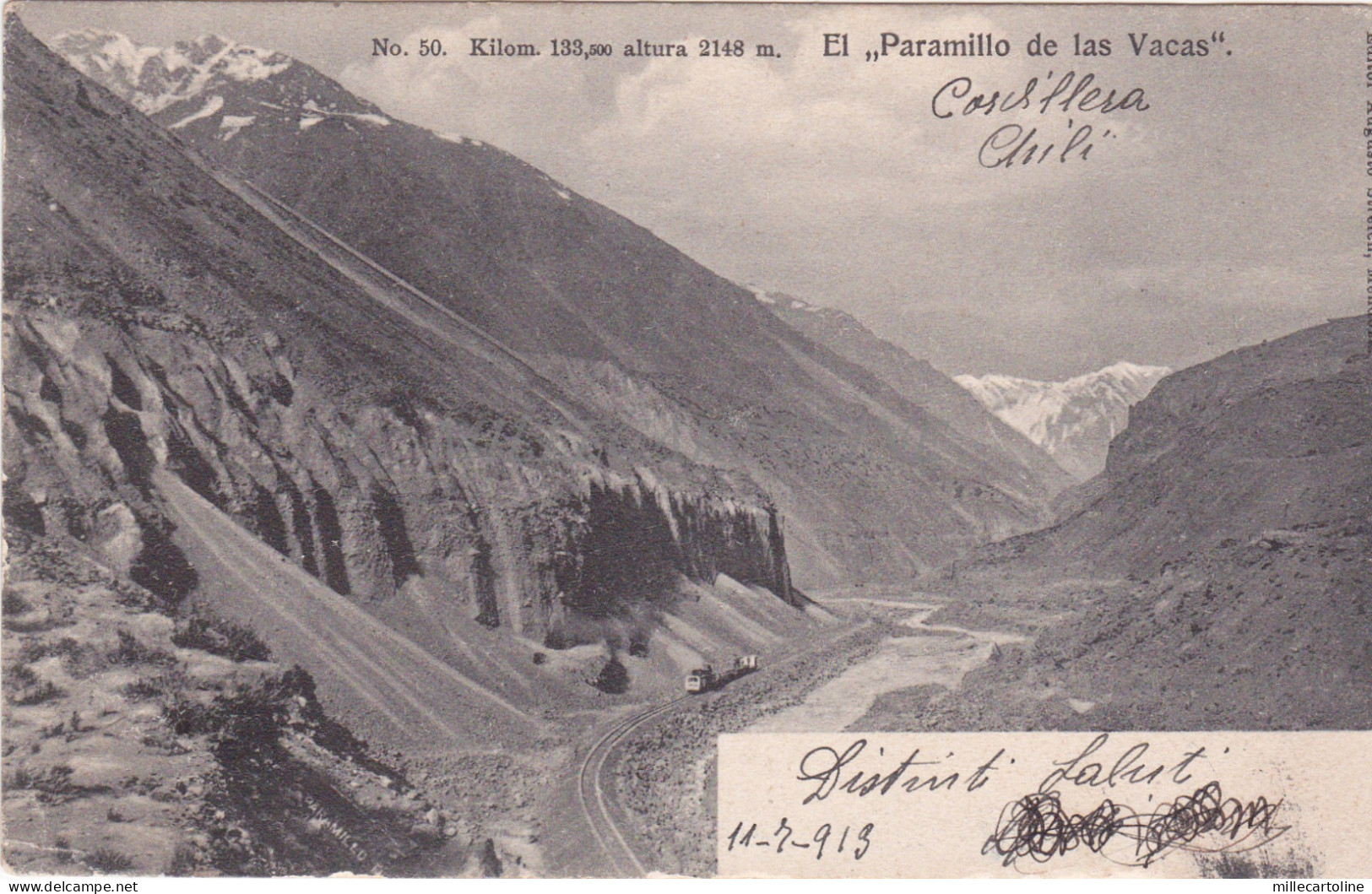 ARGENTINA - Cordillera Chili, Paramillo de las Vacas, Postcard 1913