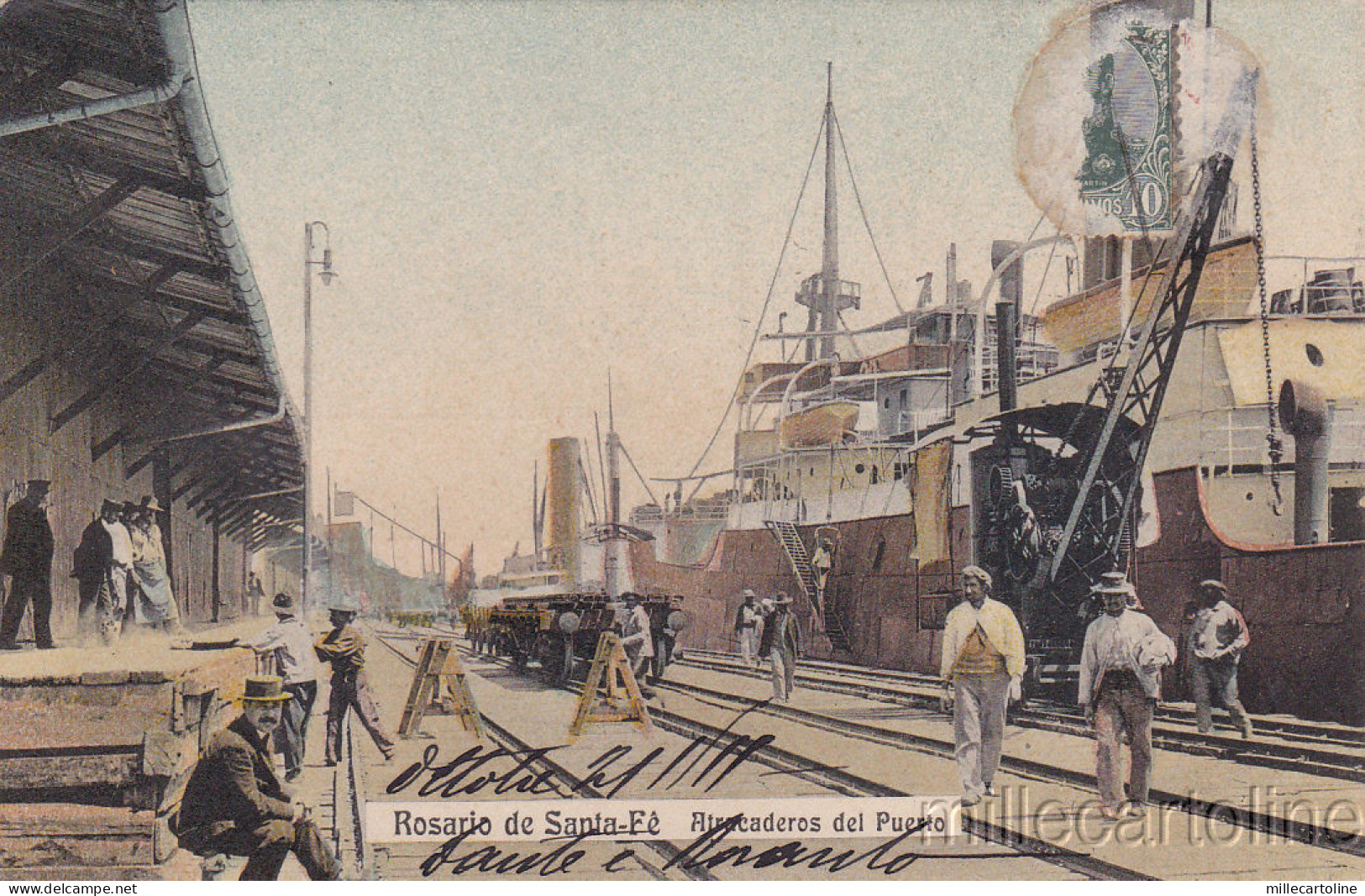 * ARGENTINA - Rosario de Santa Fe - Atracaderos del Puerto 1911