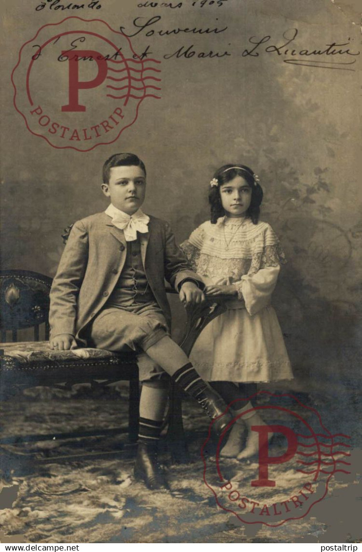 ARGENTINA. RPPC. ELORTONDO 1905. NIÑOS. KIDS. ENFANT
