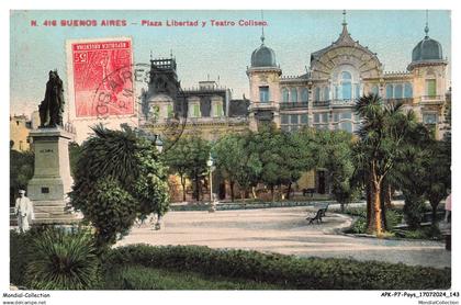 APKP7-0507-ARGENTINE - BUENOS-AIRES - Plaza libertad y Teatro Coliseo