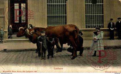 ARGENTINA. Buenos Aires, Lechero. Mitchell's Book Store. PROFESIONES PROFFESIONS.