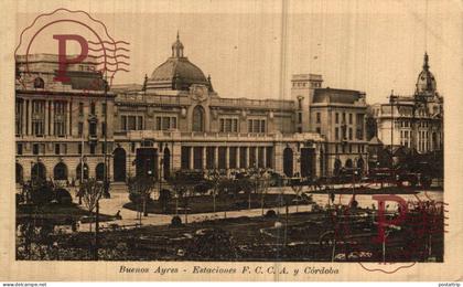 ARGENTINA. Buenos Ayres, Estaciones F.C.C.A. y Córdoba . República Argentina.