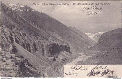 ARGENTINA - Cordillera Chili, Paramillo de las Vacas, Postcard 1913