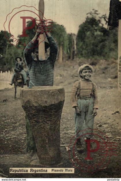 ARGENTINA. Pisando maiz, República Argentina. PROFESIONES PROFFESIONS