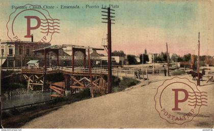 ARGENTINA. PUENTES CANAL OESTE. ENSENADA. PUERTO LA PLATA.