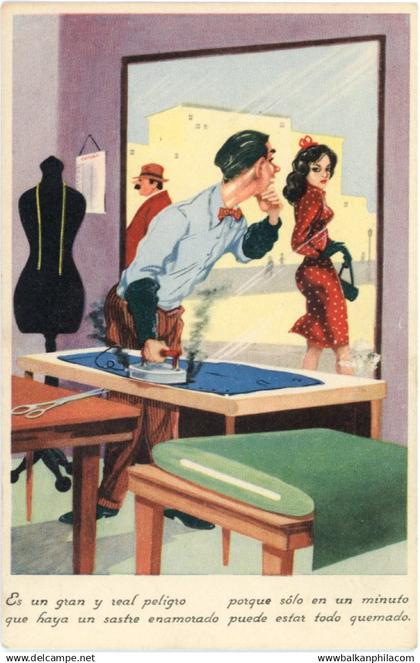 Argentina Tailor Humour Postcard