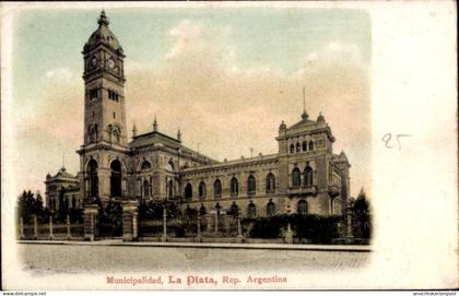 CPA La Plata Argentinien, Rathaus von Argentinien, farbige , 25