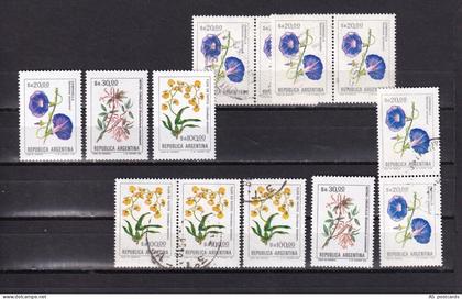 SA04 Argentina 1984 Flowers of Argentina mint and used stamps