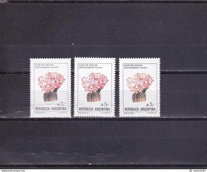 SA04 Argentina 1987 Flowers of Argentina mint stamps