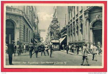 159658 / ROSARIO - SAN MARTIN Y SANTA FE , TRAM TRAMWAY - Argentina Argentine Argentinie