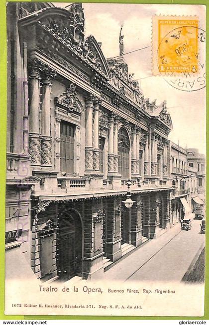 af0334 - ARGENTINA - VINTAGE POSTCARD - Buenos Aires - Teatro de la Opera - 1906