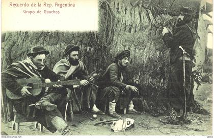 Carte  postale ancienne de ARGENTINE - Gauchos