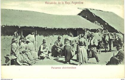 Carte  Postale  ancienne de  ARGENTINE - Paysans