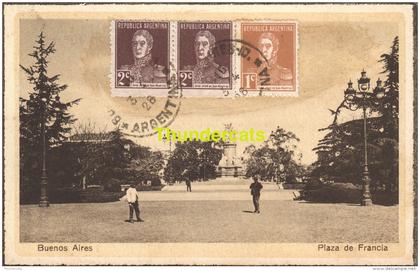 CPA  ARGENTINE ARGENTINA BUENOS AIRES PLAZA DE FRANCIA