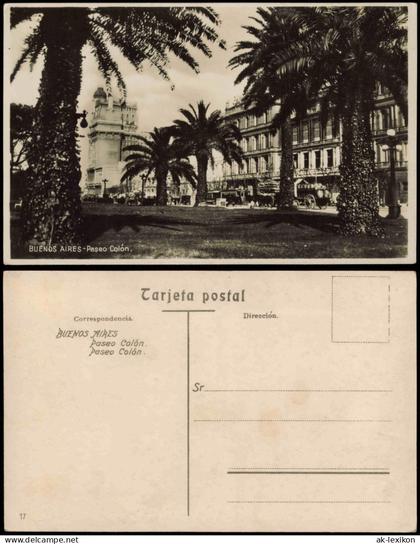 Postcard Buenos Aires Paseo Colón. 1932  Argentinien Argentina