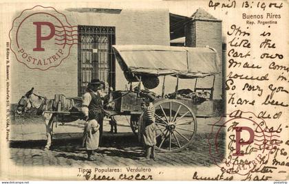 ARGENTINA. Buenos Aires. Tipos populares, Verdulero. Editor R. Rosauer. PROFESIONES PROFFESIONS.