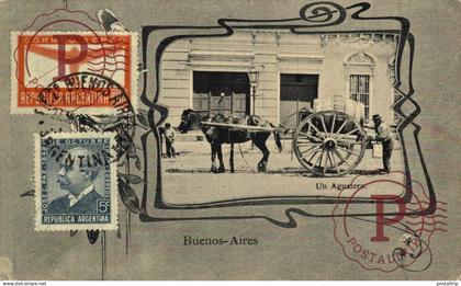 ARGENTINA. Buenos Aires, Un Aguatero. PROFESIONES PROFFESIONS.