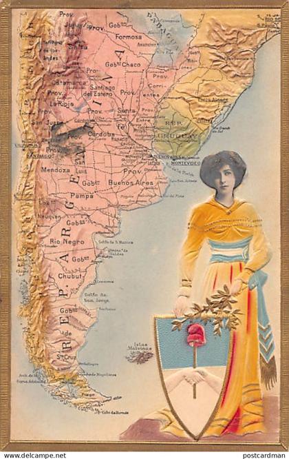 Argentina - Mapa en relieve de la Republica Argentina - Ed. desconocido