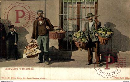 ARGENTINA. Verdulero y Masitero. Mitchell's Book Store. PROFESIONES PROFFESIONS.