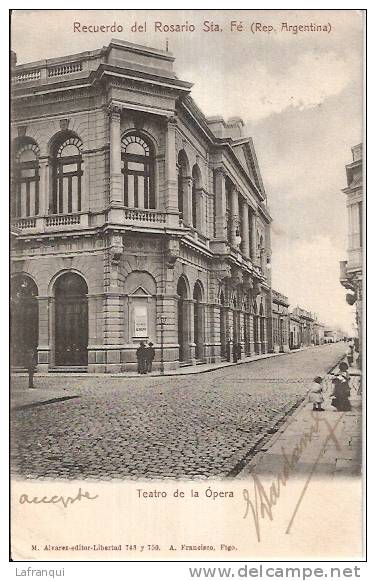 ARGENTINE- ref no 24- recuerdo del rosario sta fé- teatro de la opera   -