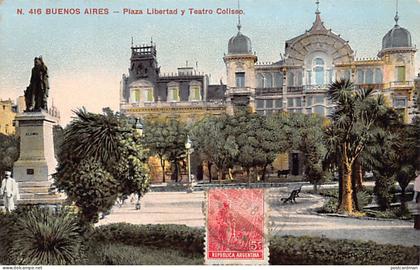 Argentina - BUENOS AIRES - Plaza Libertad y Teatro Coliseo - Ed. Z. Fumagalli 416