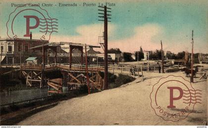 ARGENTINA. PUENTES CANAL OESTE. ENSENADA. PUERTO LA PLATA.