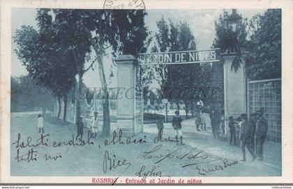 ARGENTINA - Rosario, Entrada al Jardin de Ninos, Postcard 1924