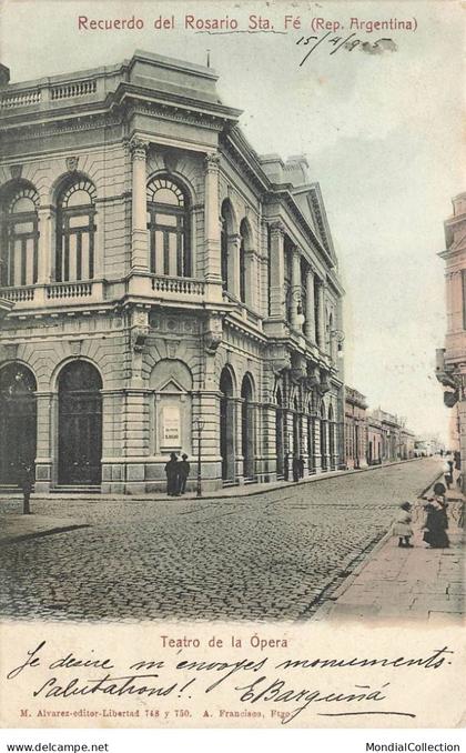 ARGENTINE #MK44103 TEATRO DE LA OPERA RECUERDO DEL ROSARIO STA FE