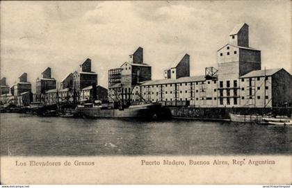 CPA Puerto Madero Buenos Aires Argentinien, Los Elevadores de Granos, Argentinien