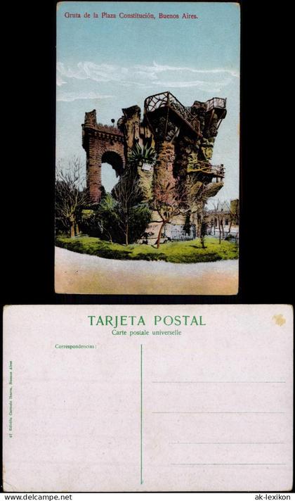 Postcard Buenos Aires Gruta de la Plaza Constitución 1913  Argentinien Argentina