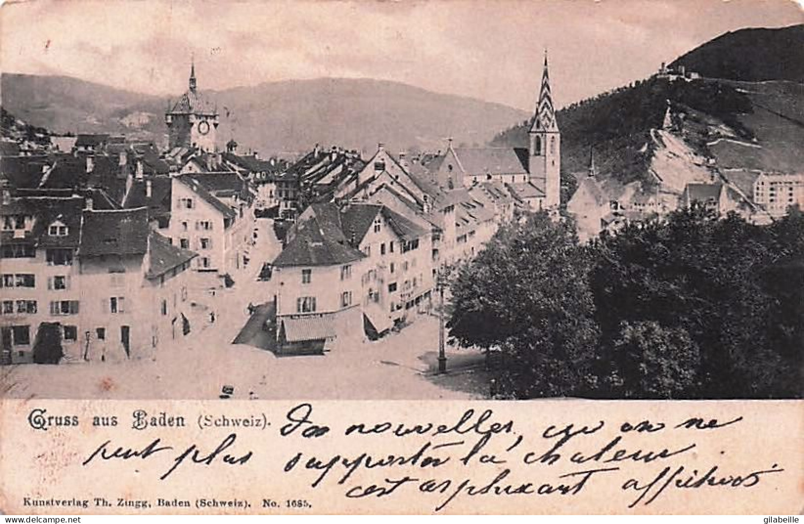 Argovie - gruss aus BADEN ( Schweiz )  1903