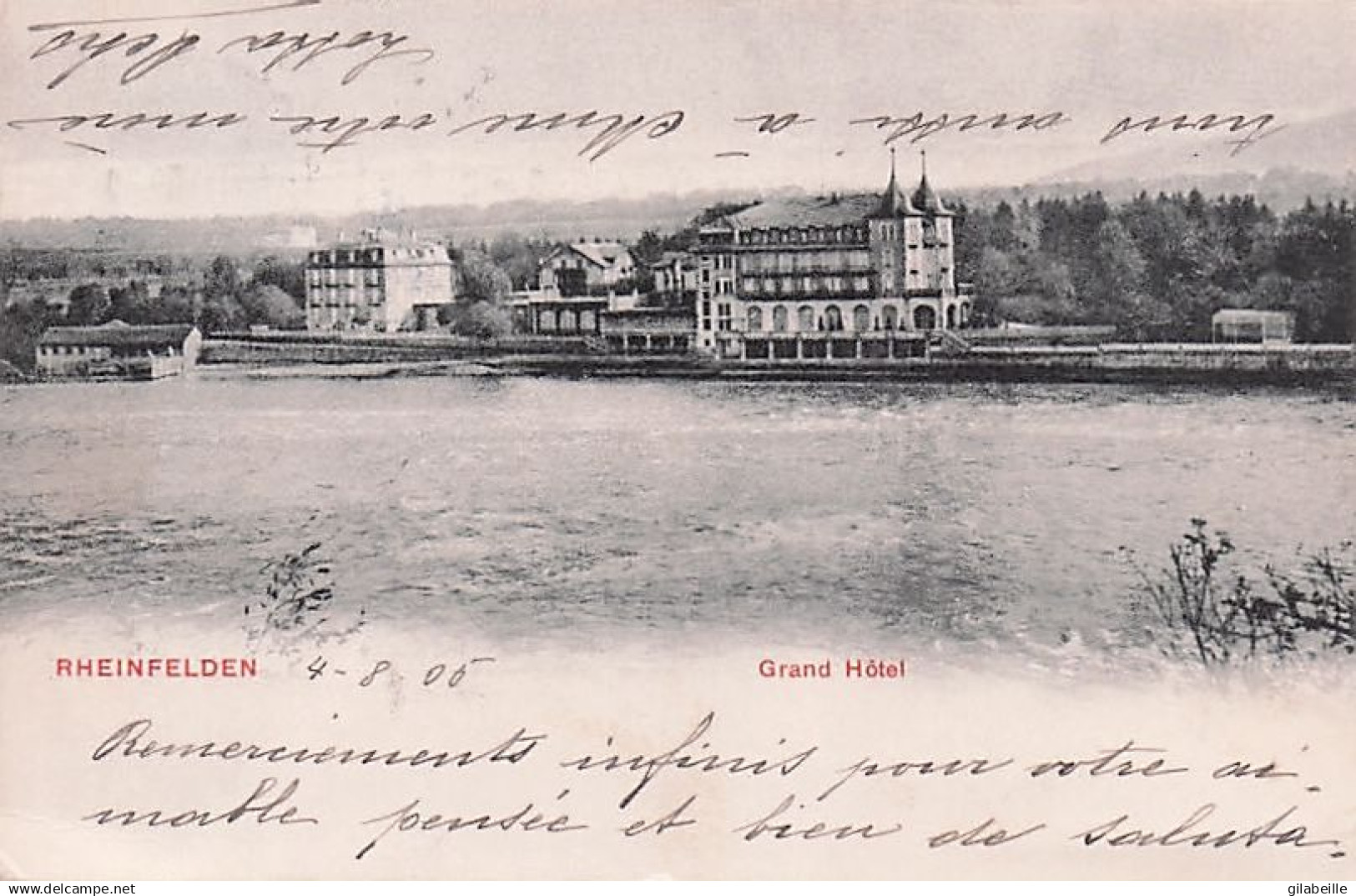 Argovie -  RHEINFELDEN - grand hotel - 1905