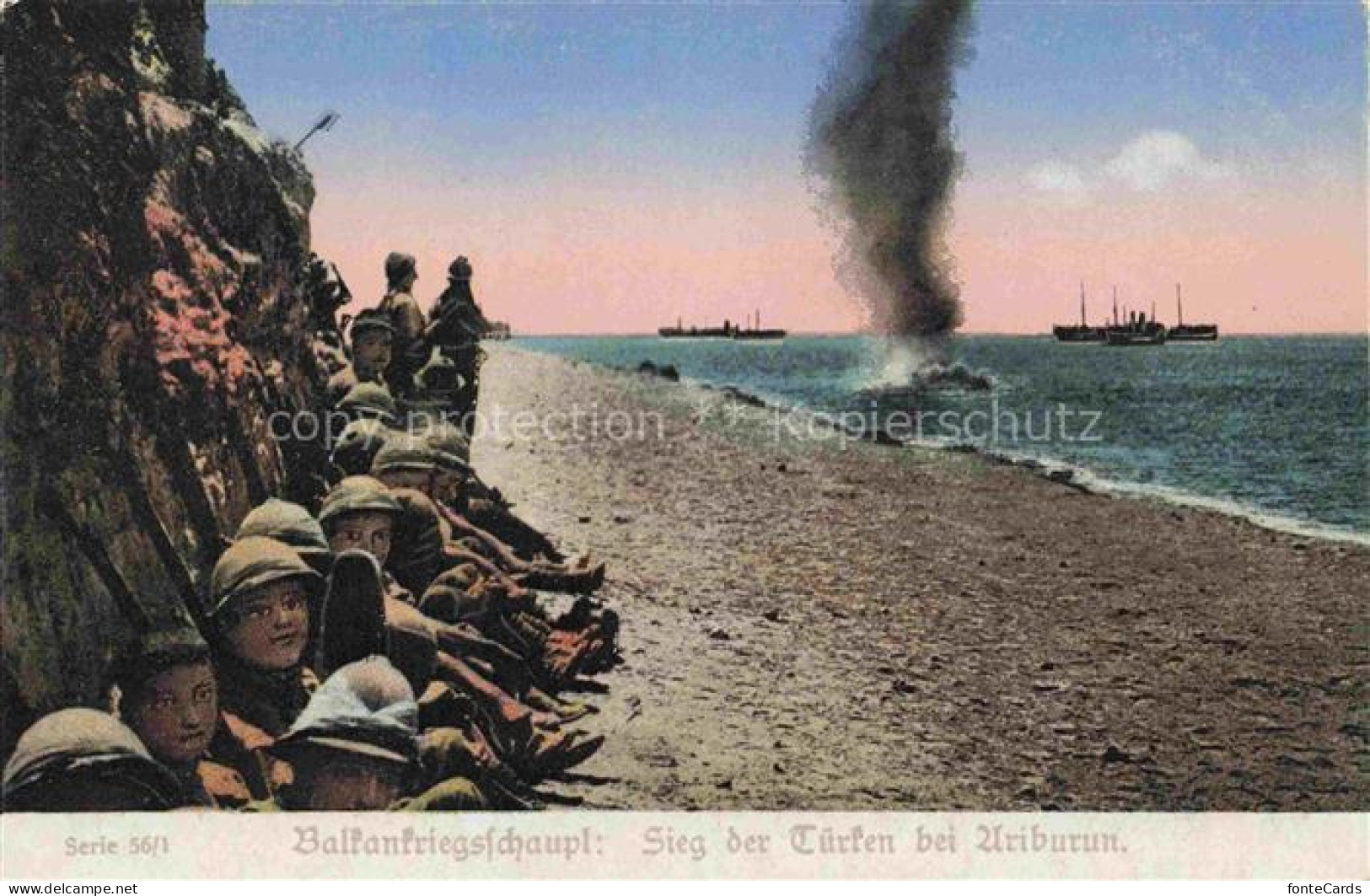 Ariburun Ariburnu Yarlari Turkije TK Balkankriegsschauplatz Sieg der Tuerken bei