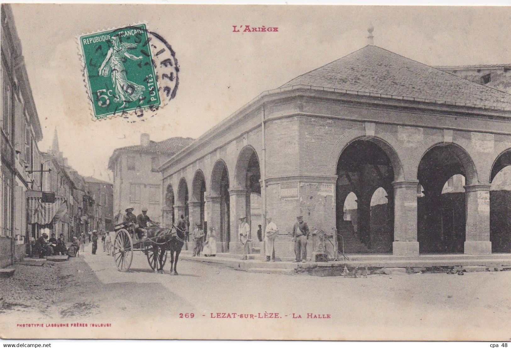 ARIEGE : Lezat sur Lèze, La Halle
