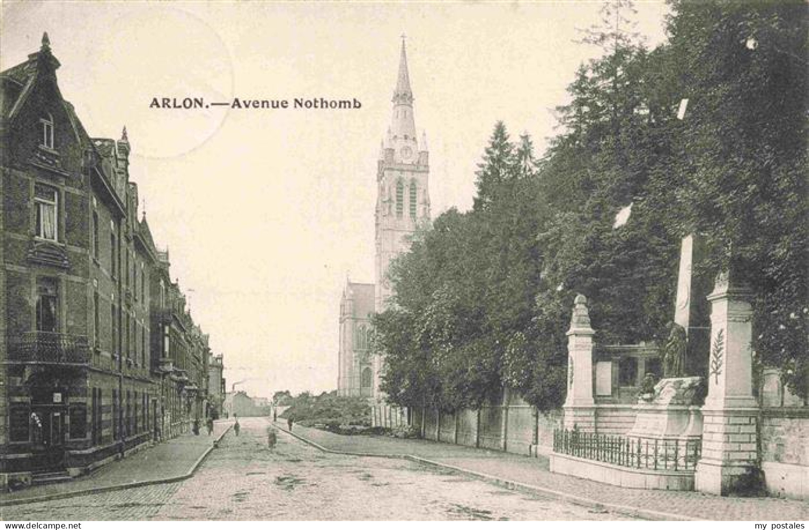 Arlon Aarlen Wallonie Belgie Avenue Nothomb Eglise Feldpost