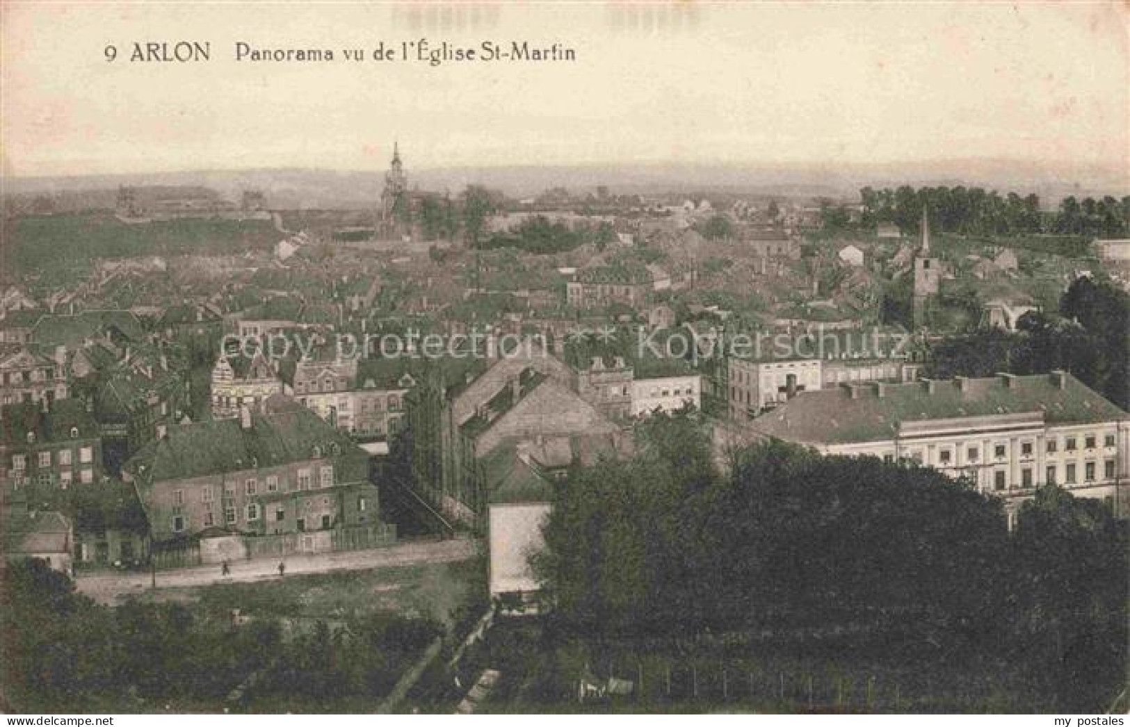 ARLON Aarlen Wallonie Belgie Panorama vu de l'Eglise St Martin