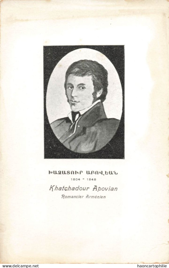 Armenie  Khatchadour Apovian romancier Armenien