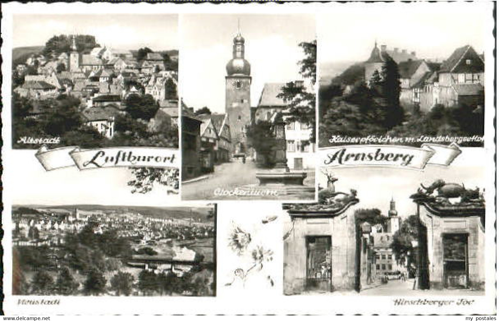 Arnsberg Westfalen Arnsberg Neustadt Glockenturm Tor x 1955