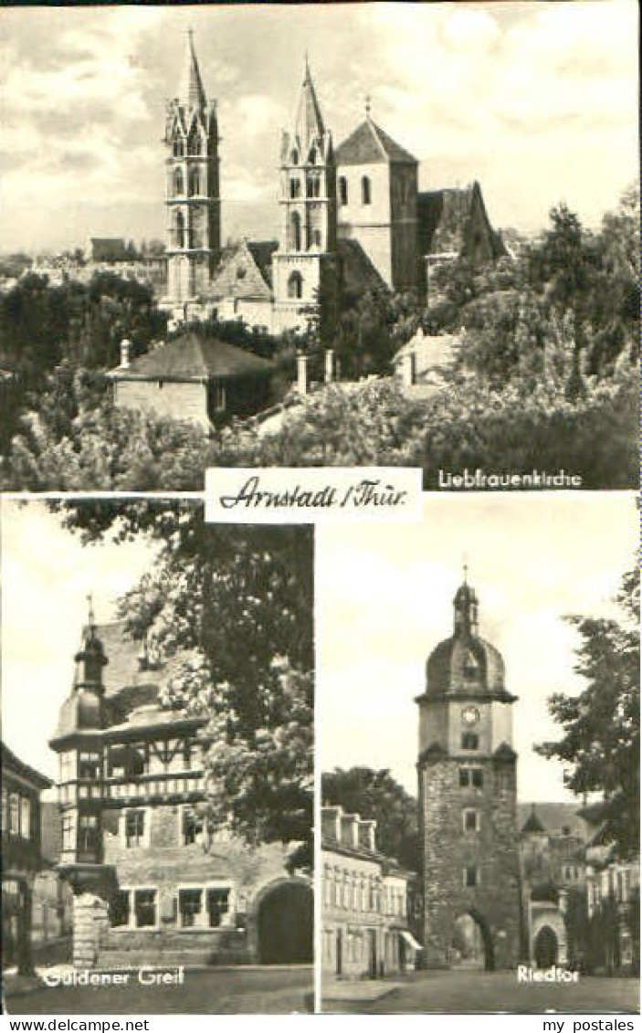 Arnstadt Ilm Arnstadt Kirche Tor x 1972