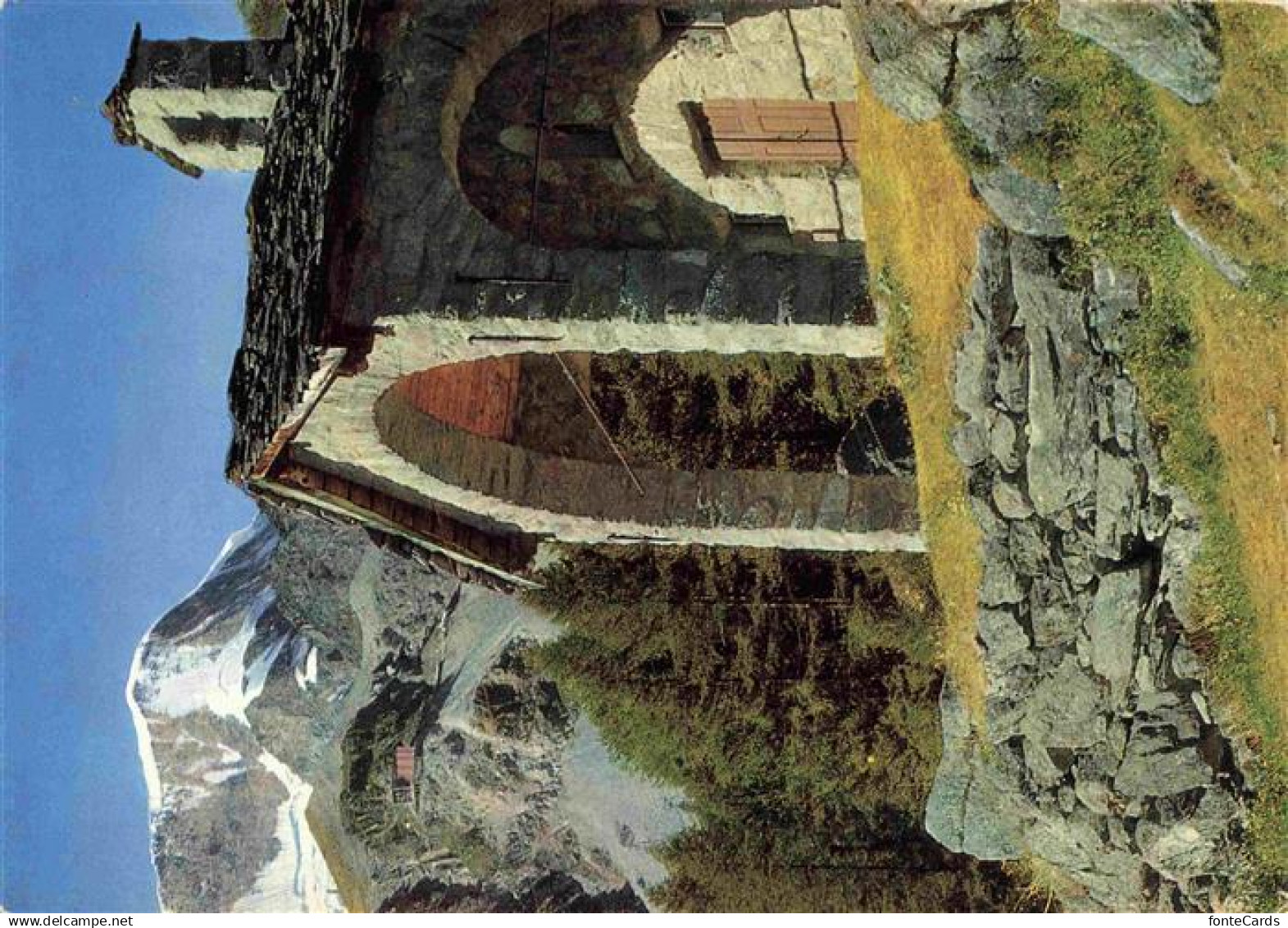 Arolla VS Valais la chapelle et le Pigne d'Arolla