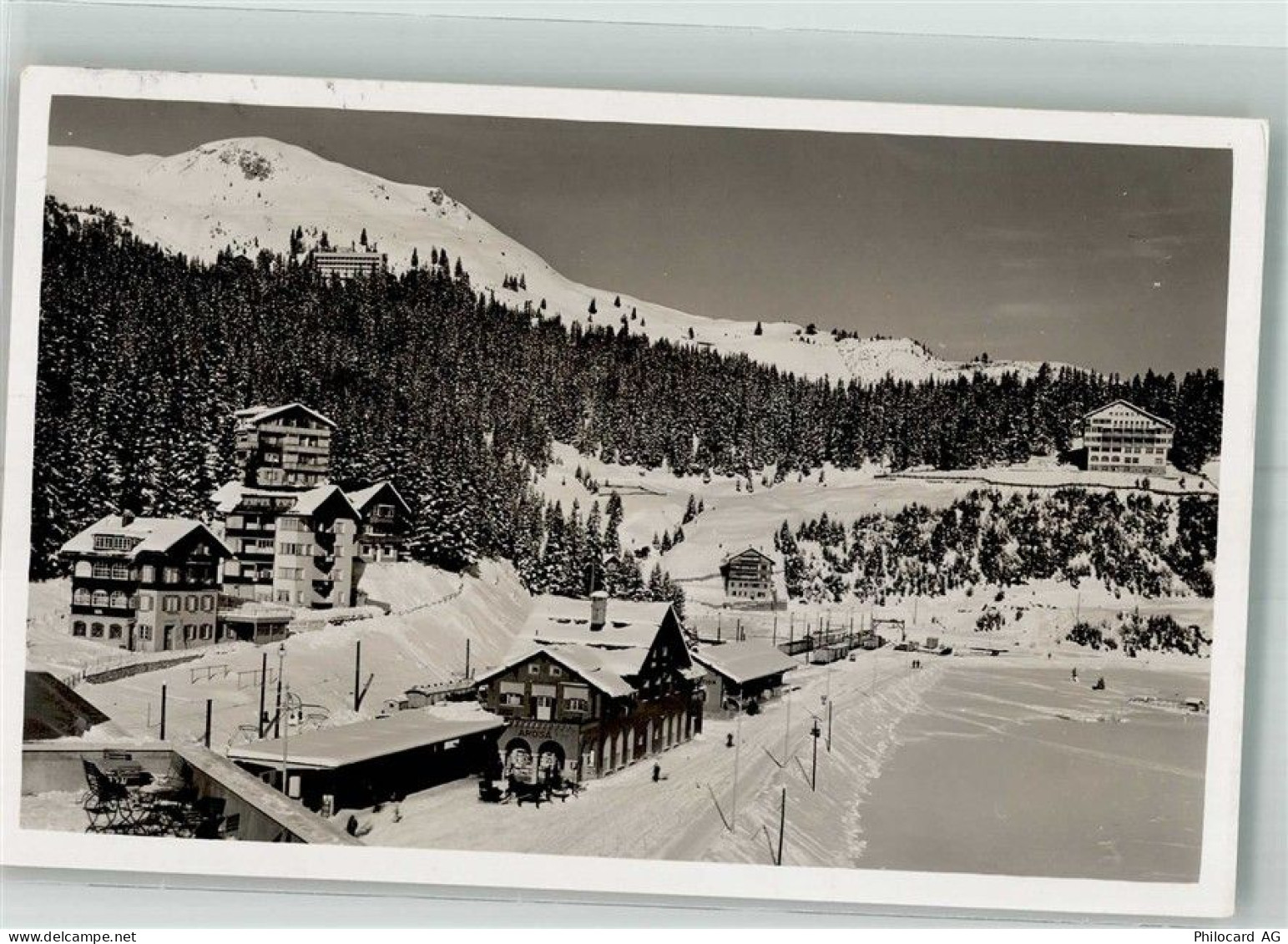 Arosa Bahnhof mit Prasura Bahnhof Schweiz 1937 Winter - 38211244