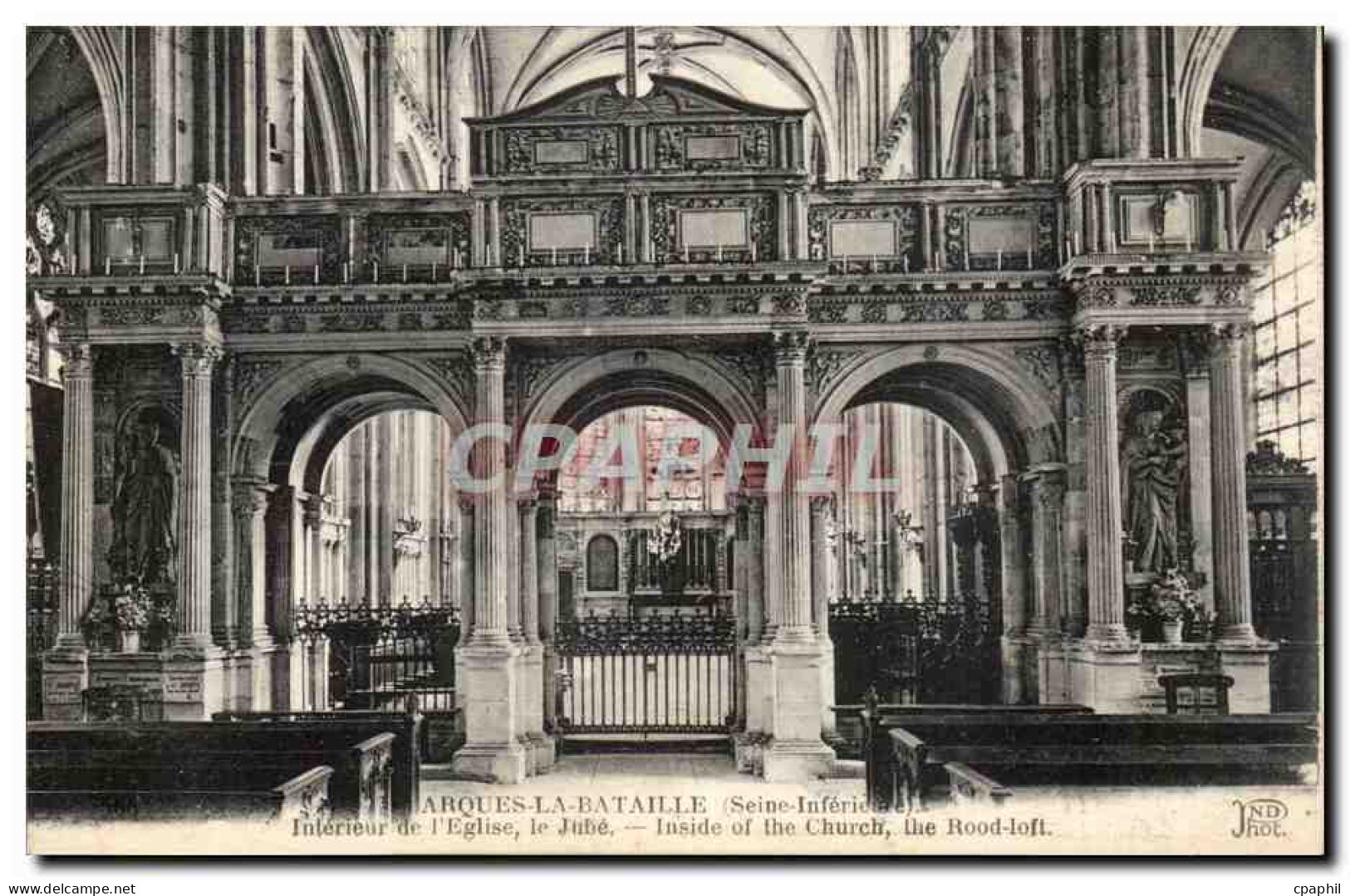 Arques la Bataille CPA Interieur de l'eglise
