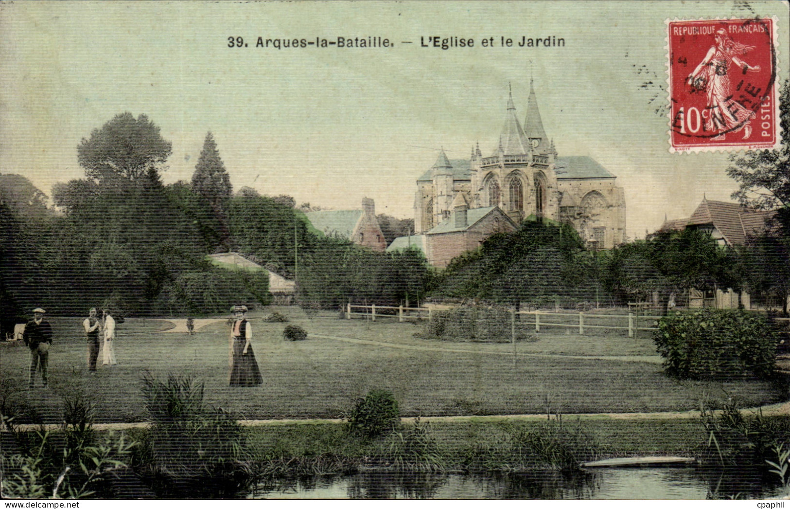 Arques la Bataille - L'Eglise et le Jardin - CPA