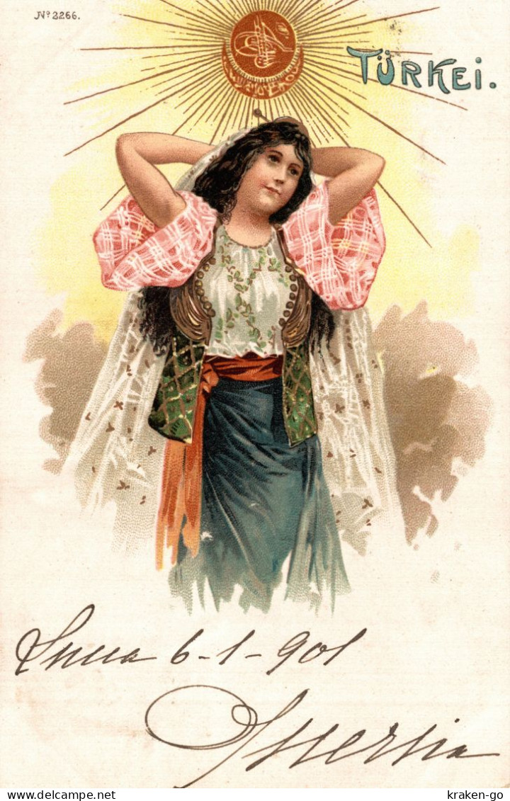 ART NOUVEAU - Costumi Popolari della TURCHIA - TURKEI - VG - L592 - VEDI!!